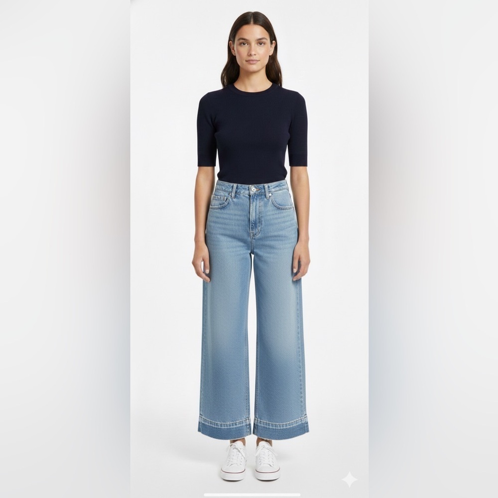 Everlane The Wide Leg Jean Light Indigo (47)